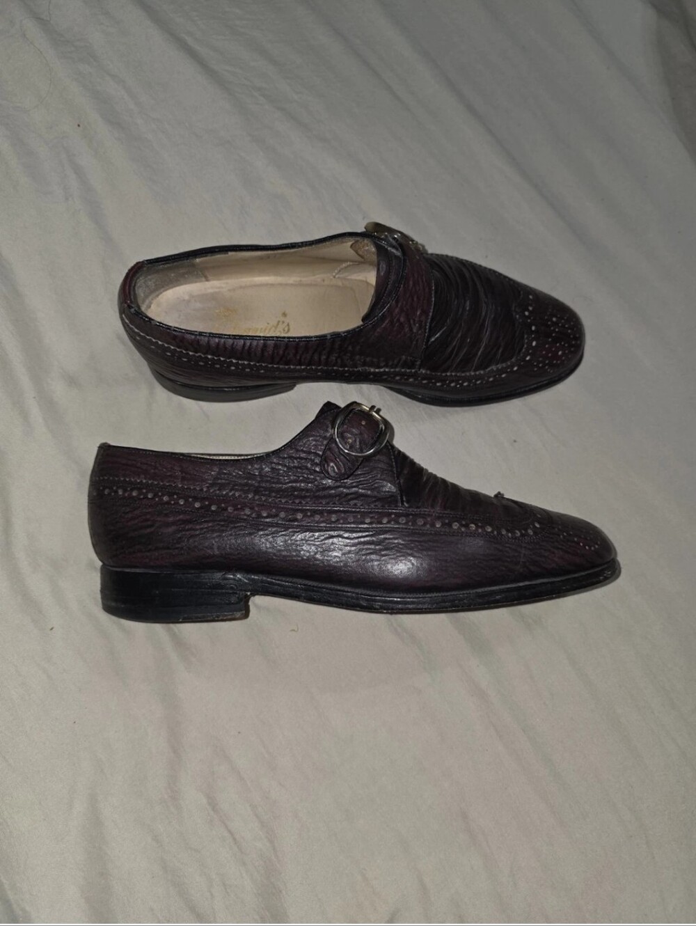 Vintage Men's David's Monkstrap Split Toe Exotic Shoes 《9 D》